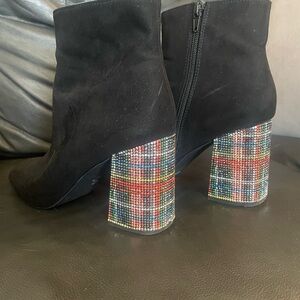 Betsey Johnson Ankle Boots with Multicolor Heel